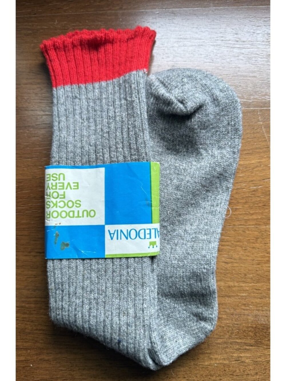 Deadstock Vintage 80s Wool Blend Thermal Boot Socks USA Mens 10-13
